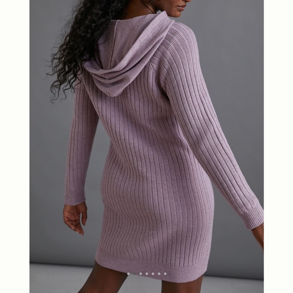Hera Hooded Sweater Dress Lavender XS - Picture 3 of 10